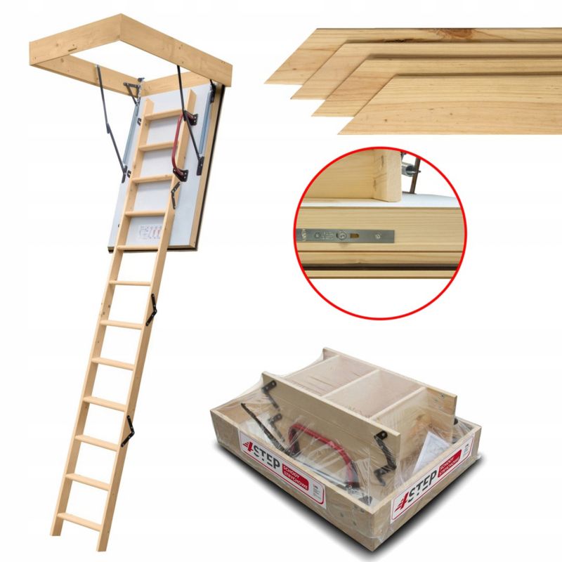 Schody strychowe 4STEP Extreme 90x70 0,55 W/m2K listwy maskujące 1szt.
