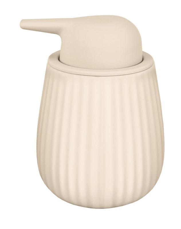 Dozownik do mydła Kleine Wolke Groove 480ml beżowy Soft Touch kamionka 1 szt.