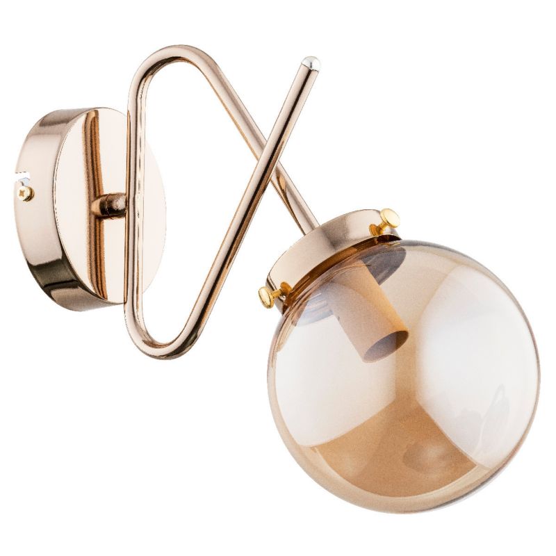 Kinkiet ścienny Alfa Rito złoto-bursztynowy 1 x E14 x 10W IP20 wym: 14,5 x 15 x 25,5 cm - 1 szt.