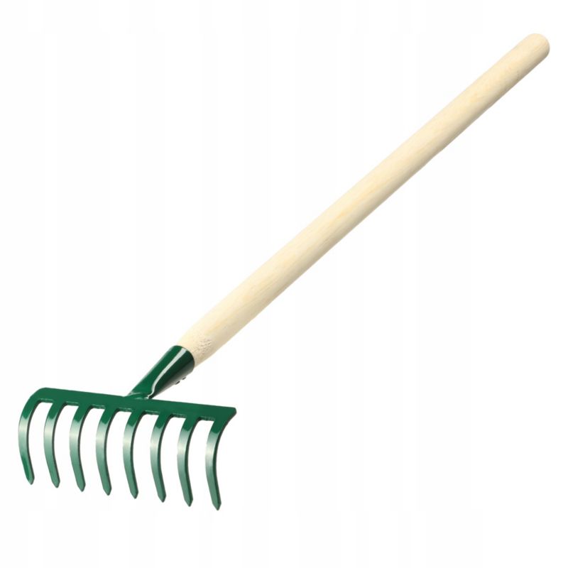 Grabki KADAX Grabie małe Ogrodowe Z Trzonkiem 8-Zębne 1szt.