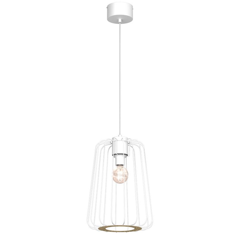 Lampa wisząca Luminex Trad biały matowy wym: 135 x 28 x 28 cm 1xE27 x 15W 1 szt.