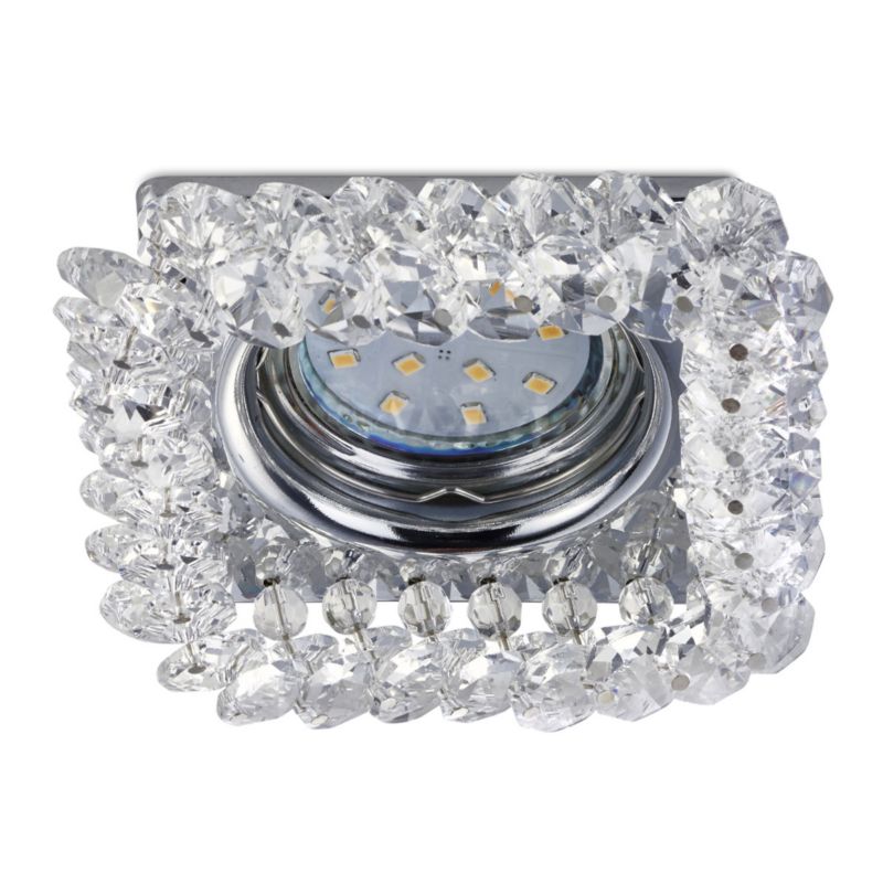 Oprawa sufitowa wpuszczana Trio Dolomite chromowana 1 x GU10 x 10W IP20 wym: 10 x 10 cm kwadratowa - 1 szt.