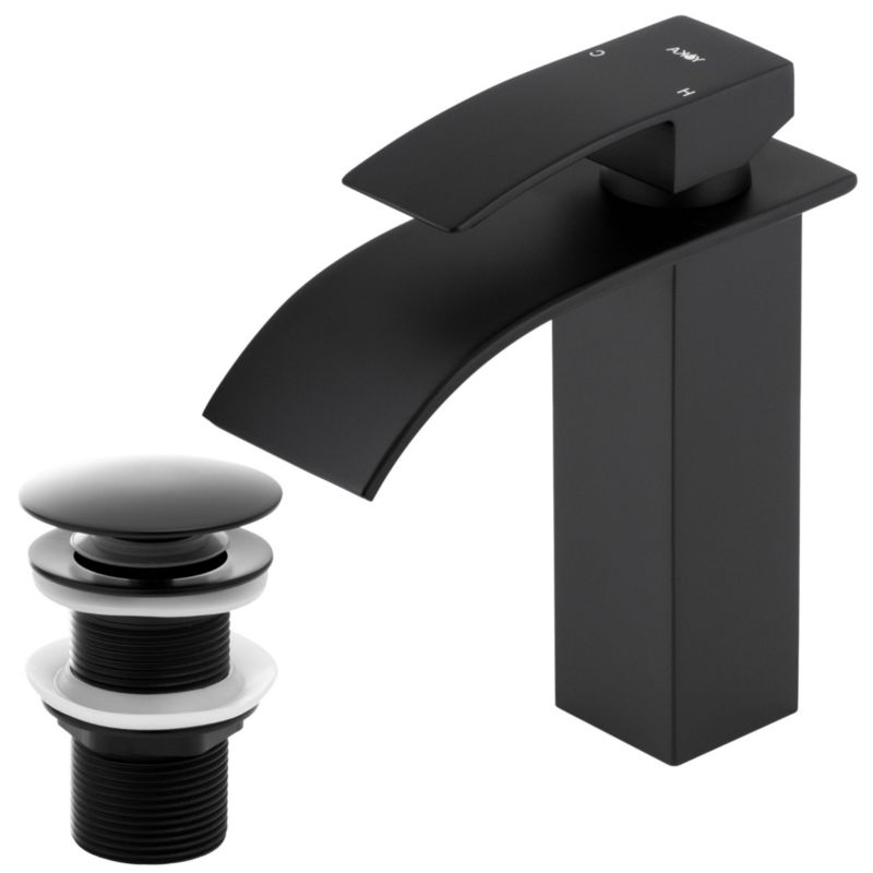 Zestaw bateria NIAGARA Yoka Home umywalkowa stojąca i korek klik-klak czarny -1 szt.