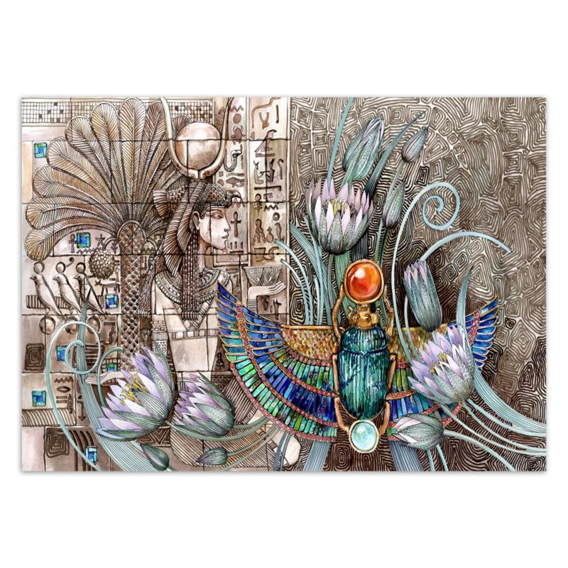 Fototapeta Feeby Egipt hieroglify skarabeusz 254x184 1 szt