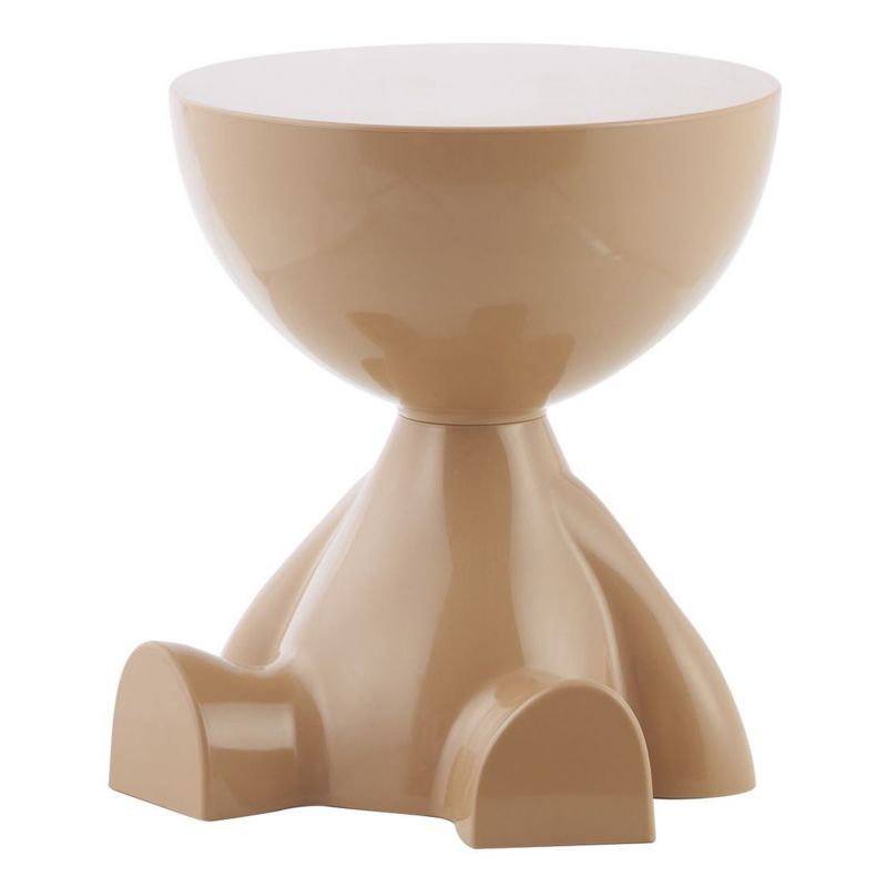 Stolik Pomocniczy Rodi Howhomely Plastikowy Ciemnobeżowy Minimalistyczny Dziecięcy 36,5X41 Cm 1 Szt.