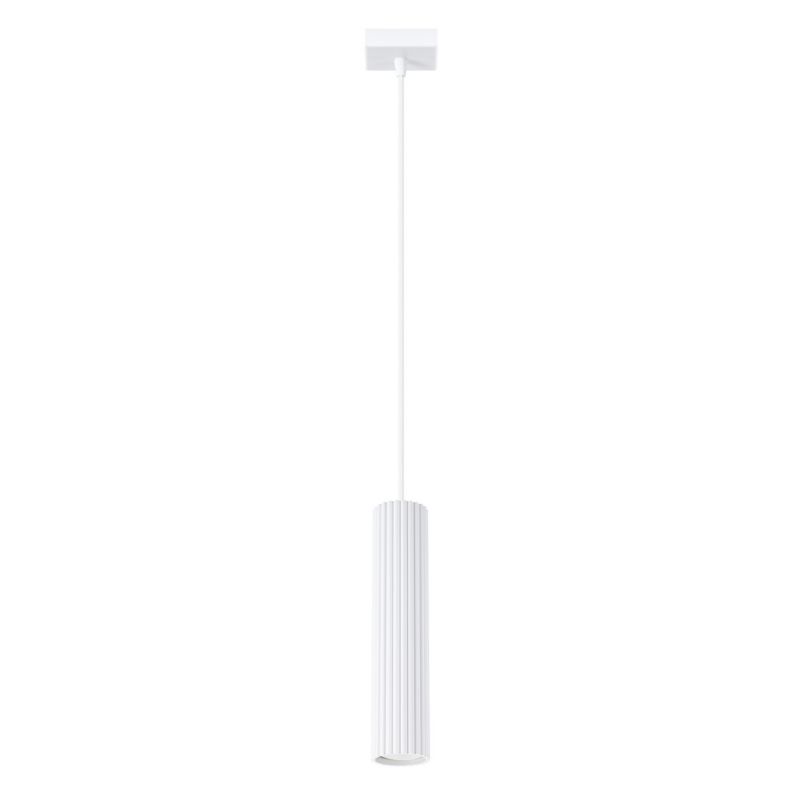 Lampa wisząca Sollux Lighting Karbon 0133 biała nowoczesna 1xGU10 x 1 szt.