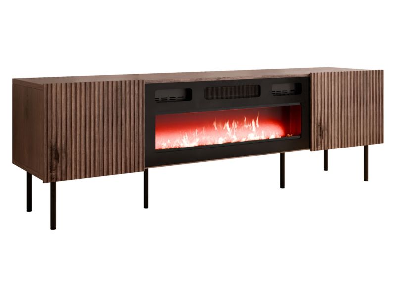 Szafka RTV z kominkiem MIRJAN 24 Tacos 180 orzech warmia 1 szt.