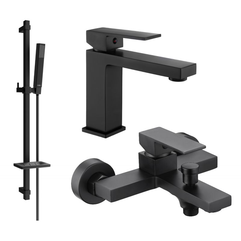 Zestaw wannowy Mexen Uno czarny 1 szt.