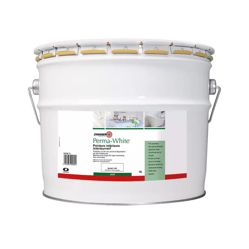 Farba do łazienki i kuchni Zinsser Perma-White na pleśń i grzyb 10L matowa