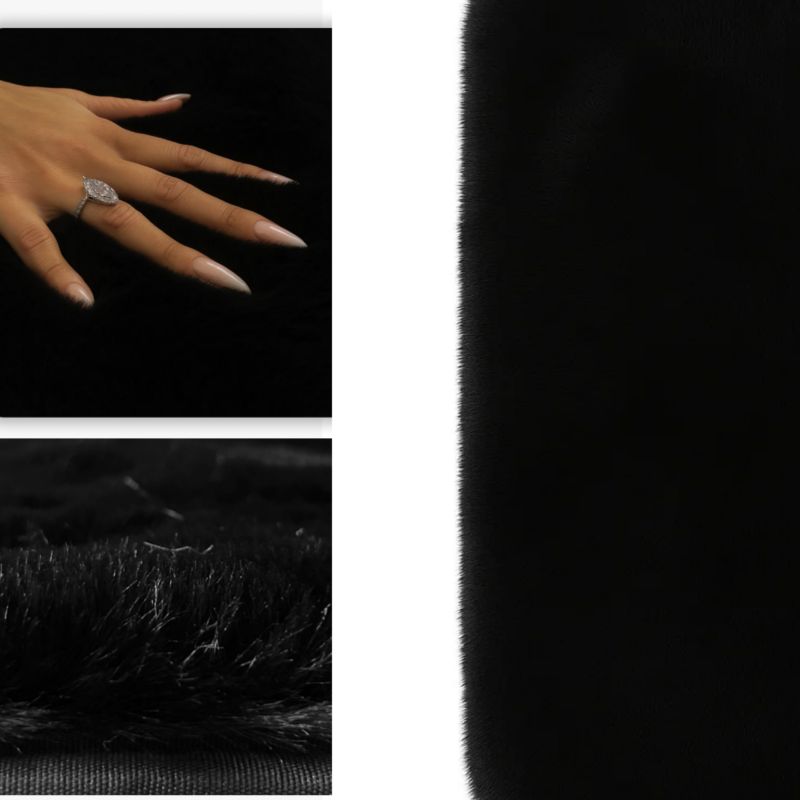 dywan seta hali rabbit bellarossa czarny 120 x 160 cm nowoczesny 1szt.