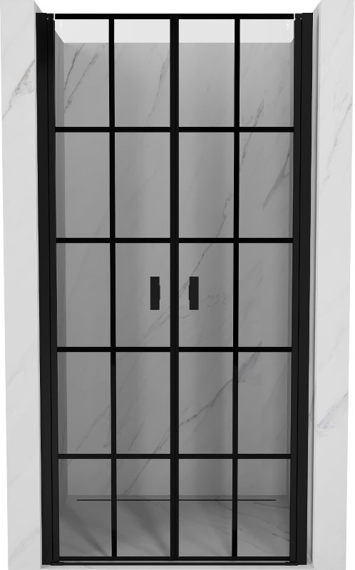 Drzwi prysznicowe uchylne Mexen Mist czarne 80x200 cm 1 szt