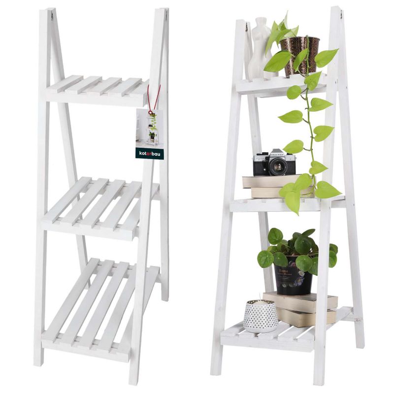 Kwietnik KOTARBAU ogrodowy drewniany balkon taras biały 1 szt.