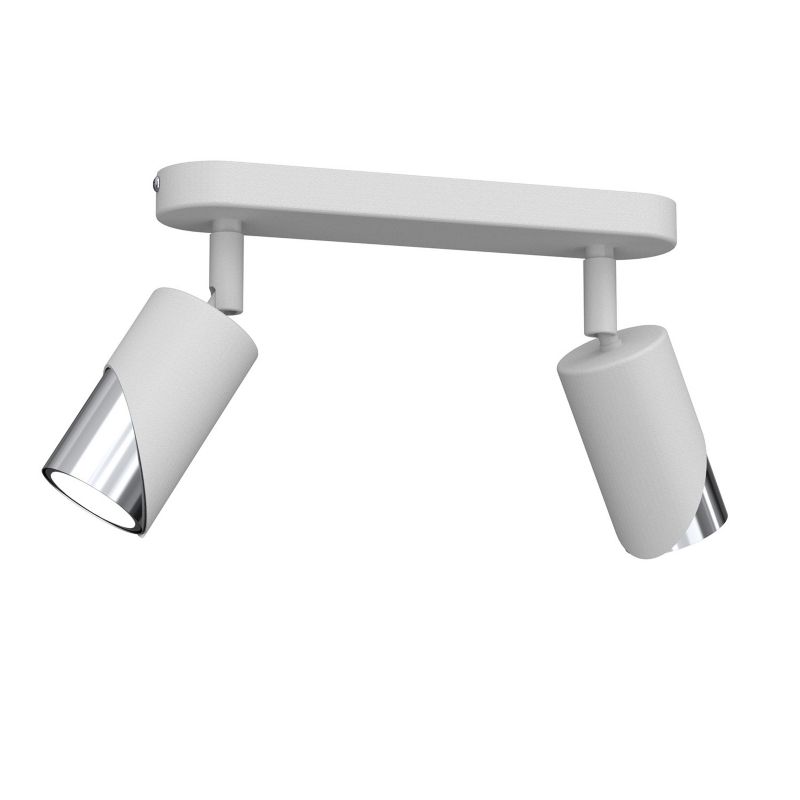 Lampa sufitowa Luminex Shift biały mat-chromowana Listwa z lampami 2 x GU10 x 15W wym: 17 x 24 x 5,5 cm - 1 szt.