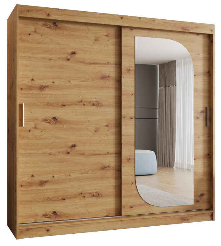 Szafa przesuwna Garderoba Abiks LUCY 200 dąb artisan 1szt.