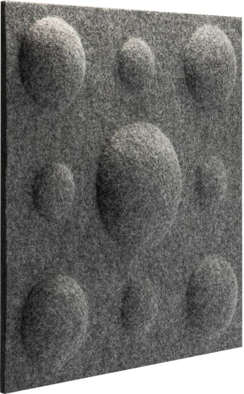 Panel dekoracyjny Decosa 30 x 30 cm filcowy bańki szary melanż