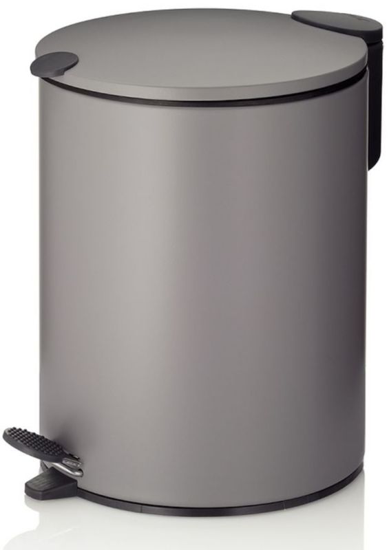 Kosz na śmieci Kela 5L metalowy jasnoszary mat, pedałowy 1 szt.