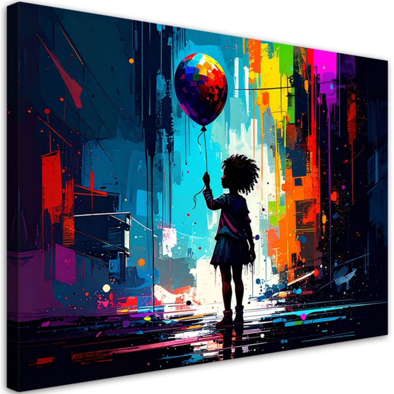 Obraz do pokoju dziecka Feeby Dziewczynka z balonikiem 100x70cm 1szt