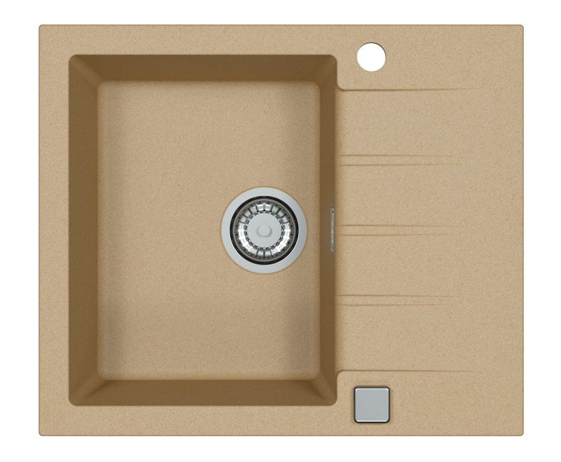 Zlewozmywak granitowy Alveus Cadit 10 kol. 55 beż (59x50) 1-komorowy 1szt.