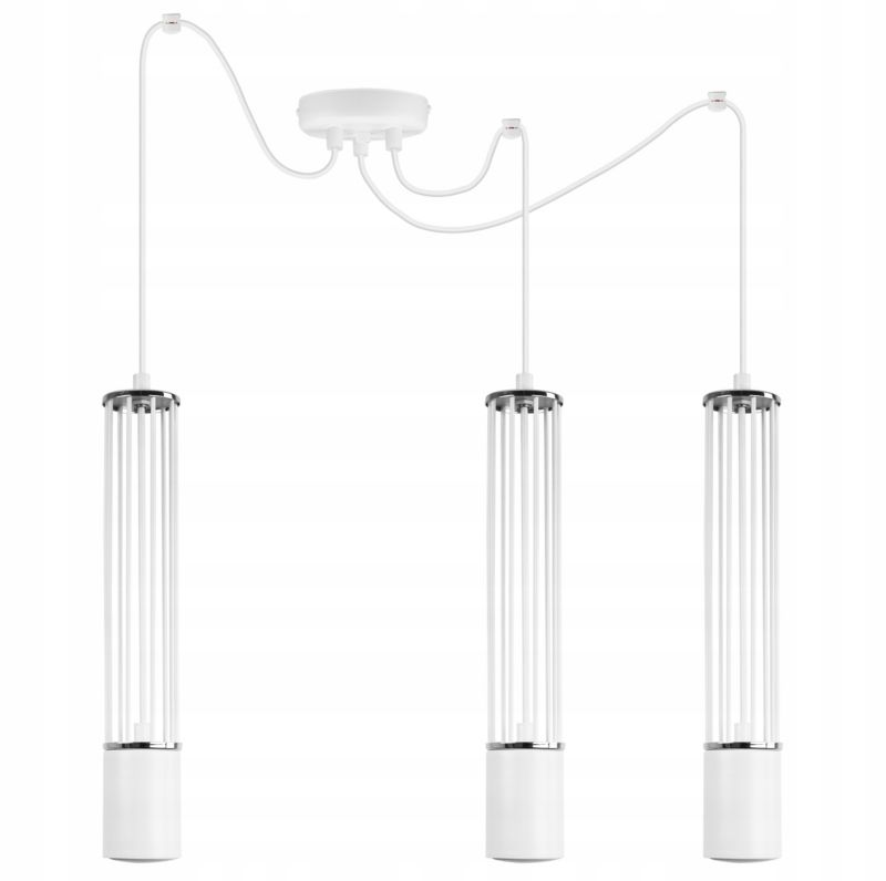 Lampa sufitowa wisząca Light Home LH Aria Spider 3x GU10 biały/srebrny 1szt.