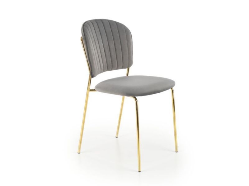 Krzesło Halmar tapicerowane K499 VELVET szare 1 szt