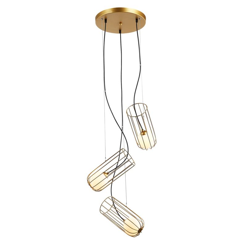 Lampa sufitowa wisząca Italux Coco 9738 złoto-biała nowoczesna 3xG9 x 25W 1 szt.