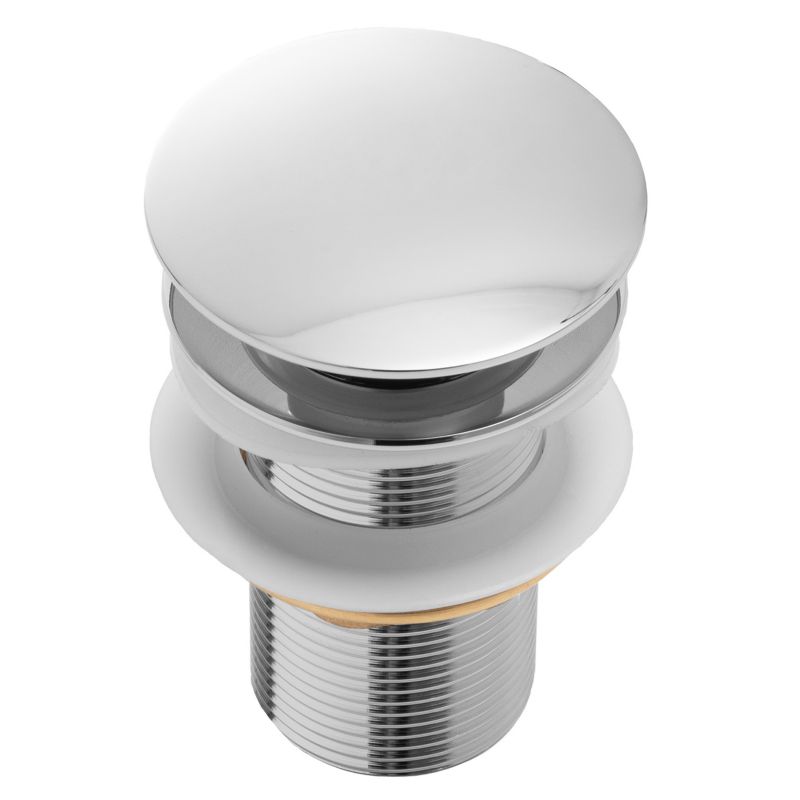 Korek klik-klak YOKA HOME do umywalki bez przelewu srebrny - 1 szt.