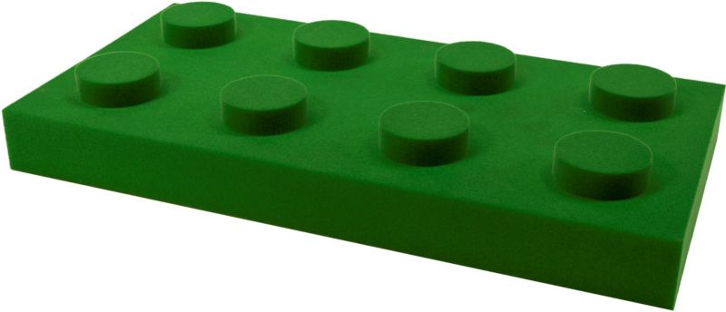 Panel dekoracyjny klocek 250 x 500 x 70 mm zielony