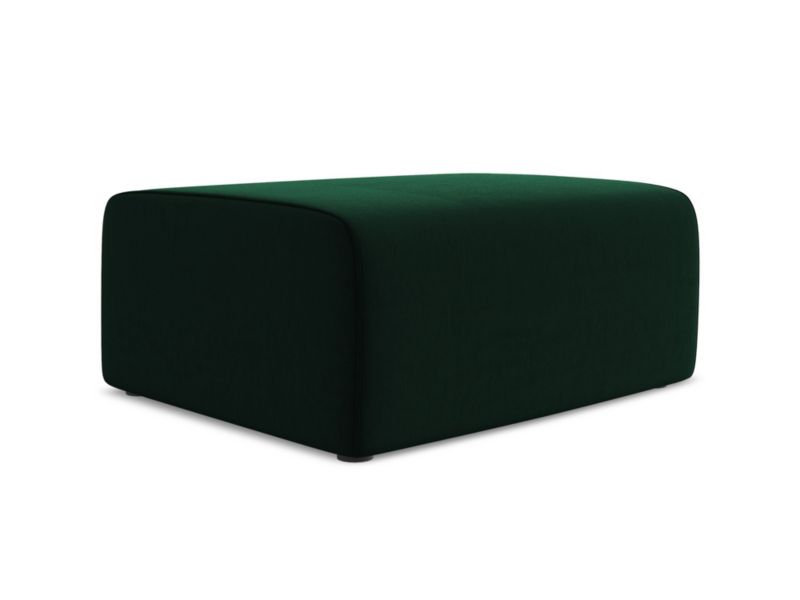 Pufa LaMiaSofa CASERTA z tkaniny welwetowej 90x60 cm butelkowa zieleń 1 szt.