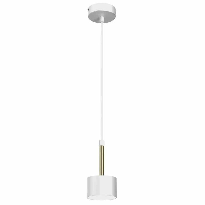 Lampa sufitowa wisząca Milagro Arena 7540 biała i mosiądz szerokość 8 cm 1xGX53 x 40W 1 szt.