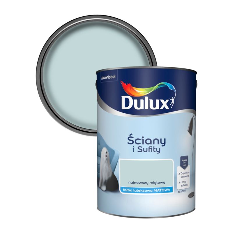 Farba Dulux Ściany i Sufity najnowszy miętowy 5 l