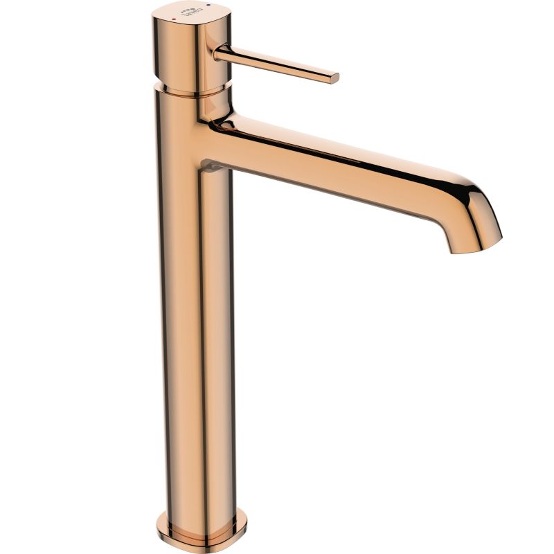 Bateria umywalkowa Vilar wysoka różowe złoto