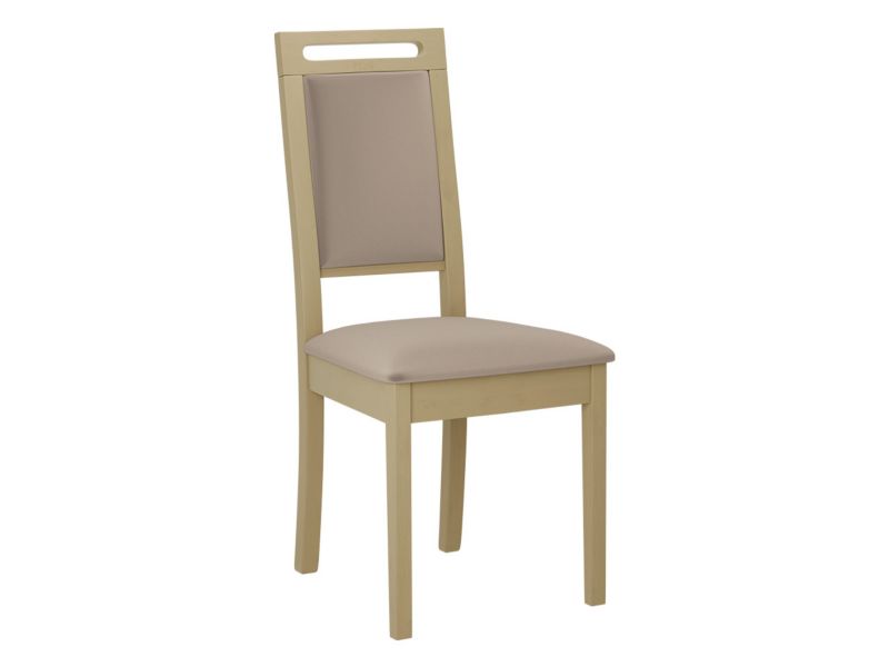 Krzesło MIRJAN 24 tapicerowane Roma XV dąb sonoma/plusz jasny beż 1 szt.