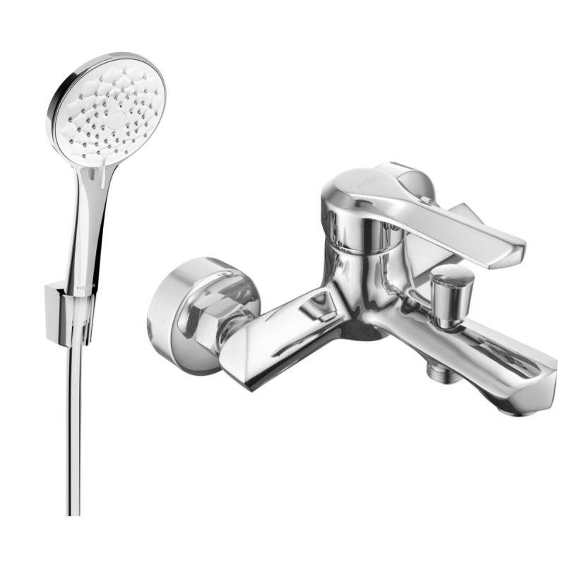 Bateria wannowa z zestawem prysznicowym Mexen Sabre chrom 1 szt.