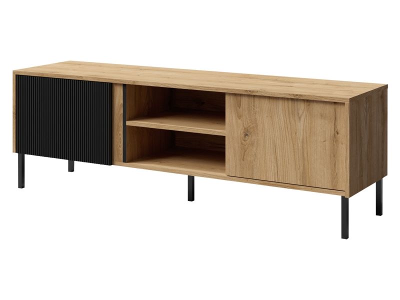 Szafka RTV MIRJAN 24 Mia 06 dąb odwieczny/czarny 1 szt.