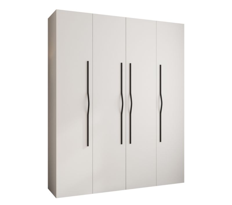Szafa uchylna Garderoba COMO 2 200 (biały/czarny)
