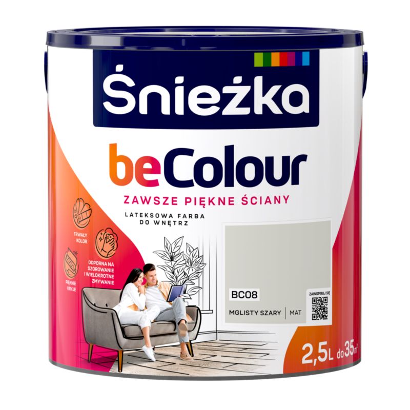 Farba Śnieżka Becolour mglisty szary 2,5 l