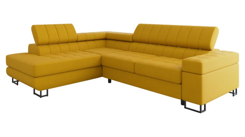 Narożnik z funkcją spania MIRJAN 24 Laris Premium lewy żółty 1 szt.