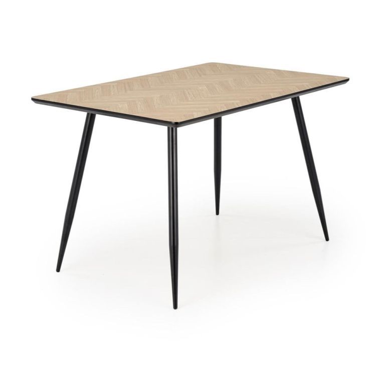 Stół Halmar BERTO 120x80 dąb naturalny/czarny 1 szt