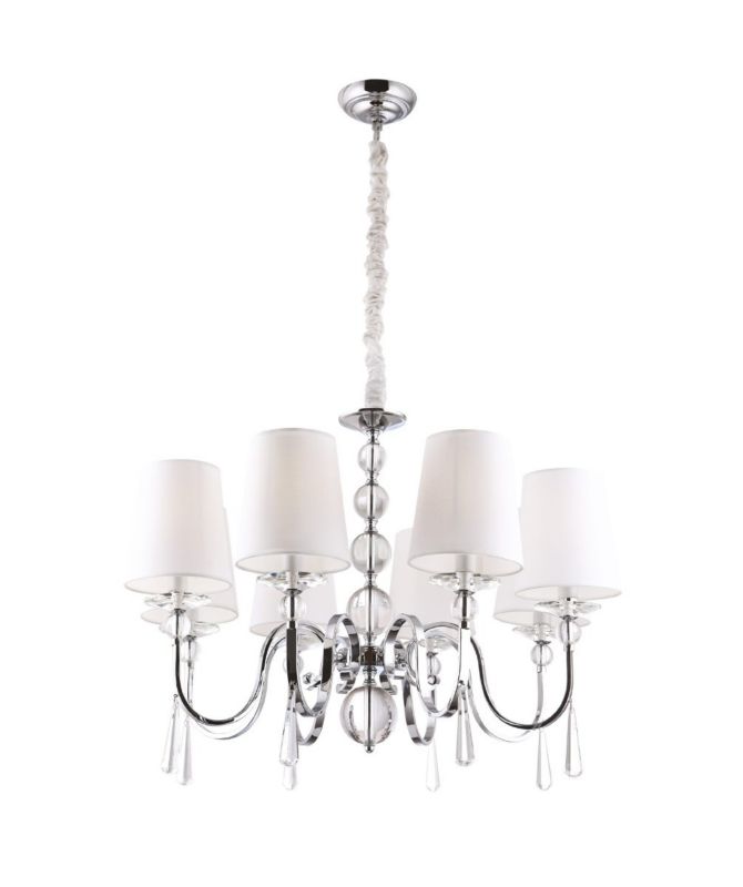 Żyrandol Maxlight Charlotte chromowany glamour 6 x E14 x 40W IP20 wym: 130 x 70 x 70 cm - 1 szt.