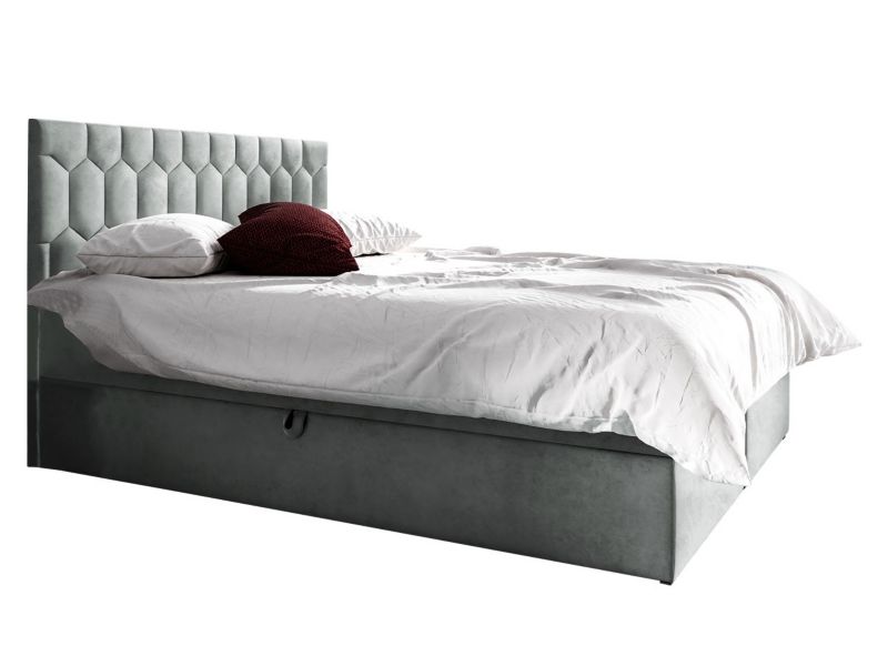 Łóżko kontynentalne MIRJAN 24 Top M24 140x200 lodowy szary 1 szt.