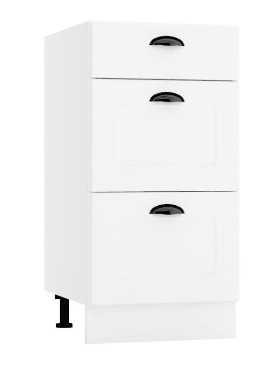 Szafka kuchenna stojąca 40 Stolkar ADELE D40 S/3 biała (2) 1 szt