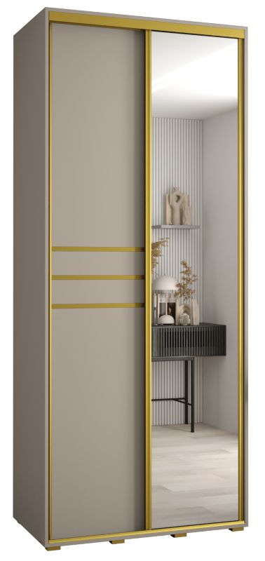 Szafa przesuwna Abiks 60 wysoka Dakota 11 120 kaszmir+kaszmir+złot 1 szt