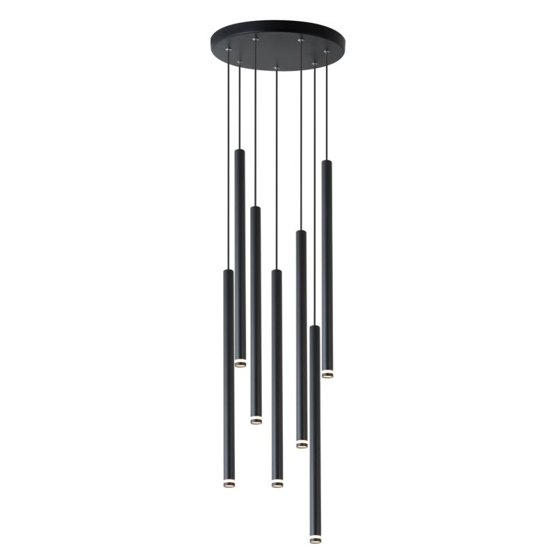 Lampa wisząca sufitowa MasterLED Piero 7x LED G9 okrągła regulowana loft IP20 czarna 1 szt.