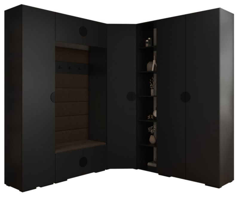 Garderoba do przedpokoju Abiks INOVA 4 Z2 czarny+czarny+manila04 1 szt.