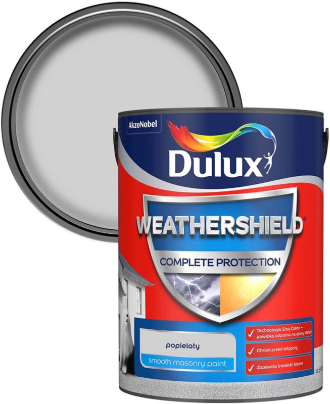 Farba elewacyjna Dulux Complete popielata 5 l