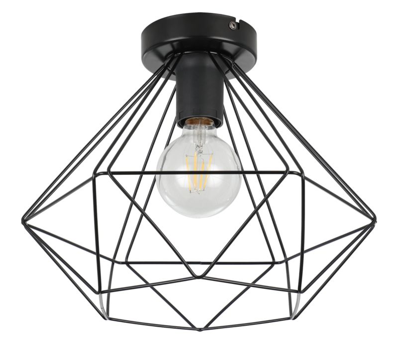 Plafon GoodHome Smertrio E27 czarny