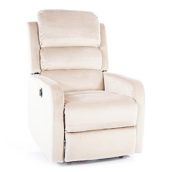 Fotel rozkładany SIGNAL PEGAZ VELVET beżowy 1 szt.