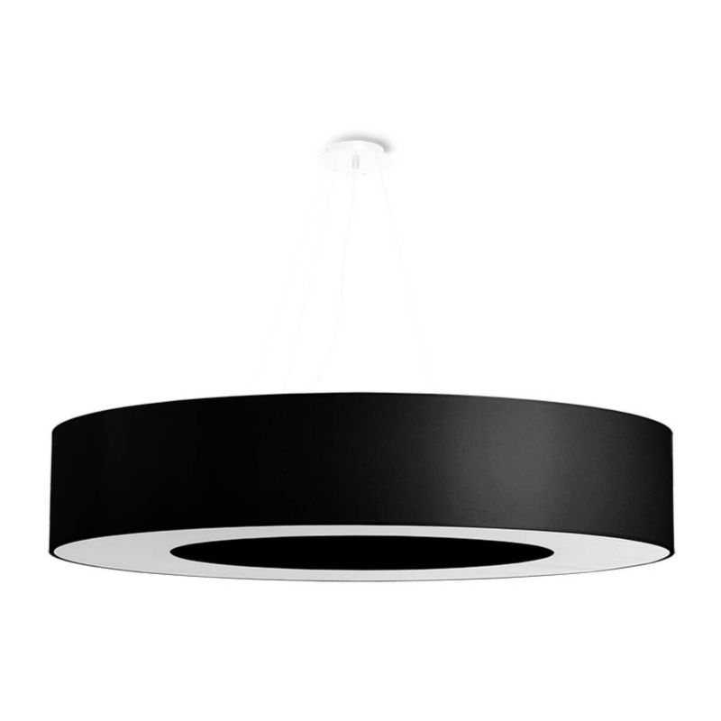 Lampa wisząca Sollux Lighting Saturno 8402 czarna szerokość 90 cm 8xE27 x 1 szt.
