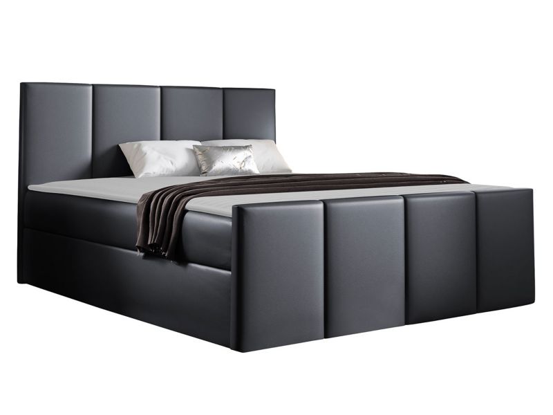 Łóżko kontynentalne MIRJAN 24 Lars 140x200 antracytowa ekoskóra 1 szt.