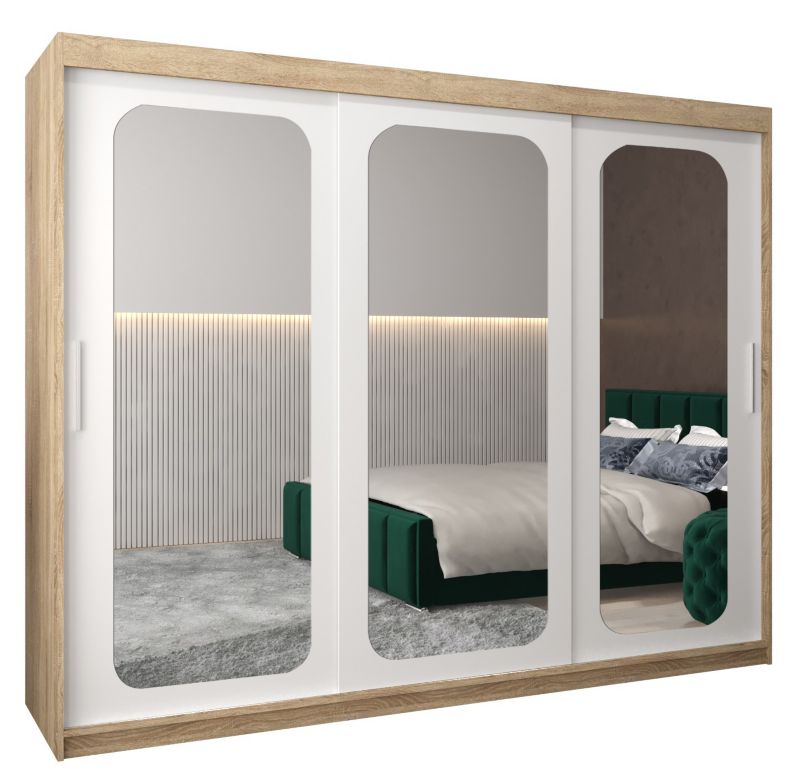 Szafa przesuwna Garderoba Abiks PROMO T3 250 sonoma/biały 1 szt.